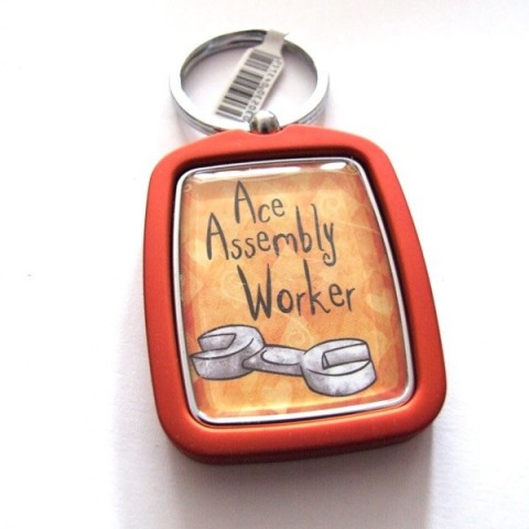 Assembly Worker Keyring