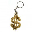 Gold Dollar $ Sign Keyring