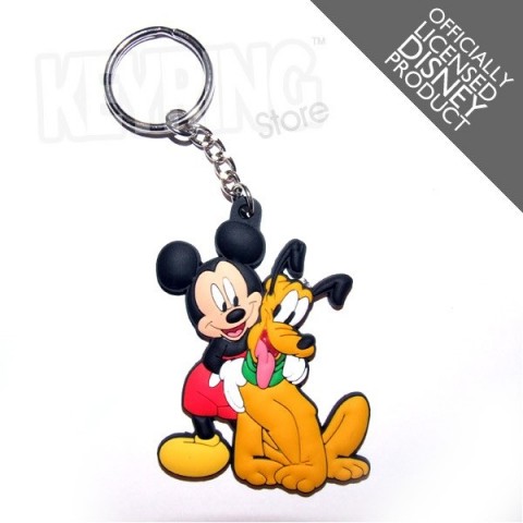 Mickey & Pluto Keyring