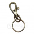 Mini Belt Clip Metal Keyring - Antique Style