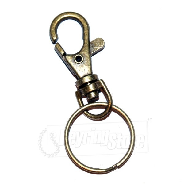 Large Nickel Plated Snap Clip Key Ring Economy Grade