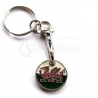 Trolley Coin Keyring - Welsh Dragon Flag