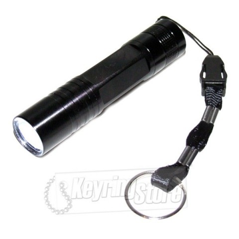 LED Metal Police-style Torch Keyring - Premium