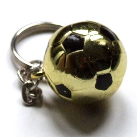 Football keyring gold effect