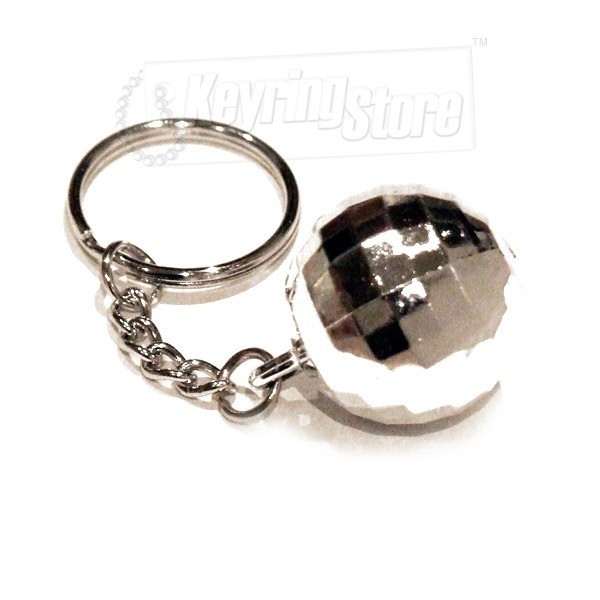 Premium Silver Disco ball keyring