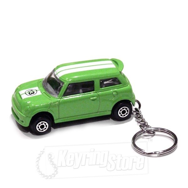 Car Keyring - Green - Striped Roof