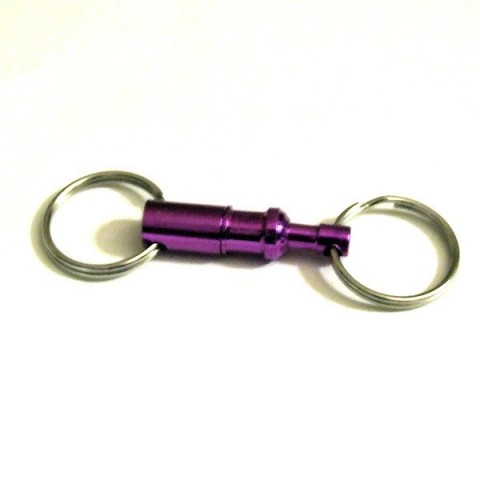 Belt Clip push-release metal keyring