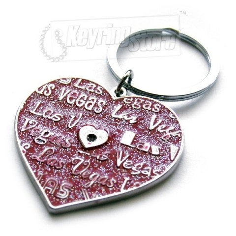 Las Vegas Heart Keyring