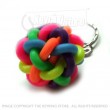 Multicolour spaghetti keyring