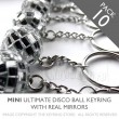 MINI Mirror Glitter Disco ball keyrings - pack 10