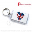 Love United Kingdom Heart Flag Keyring