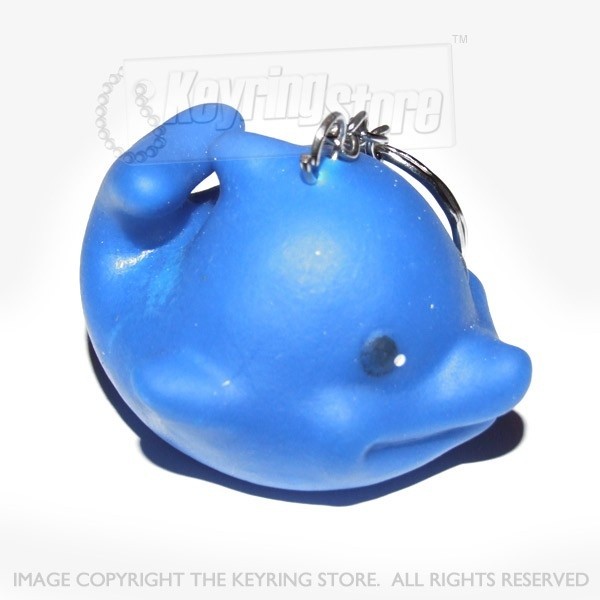 'Rubber' Dolphin Keyring - Squeaky!