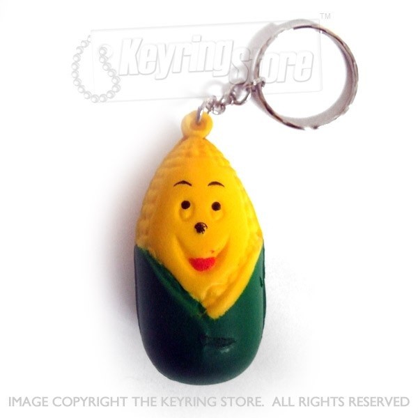 Smiley Sweetcorn Keyring - Great Quality!