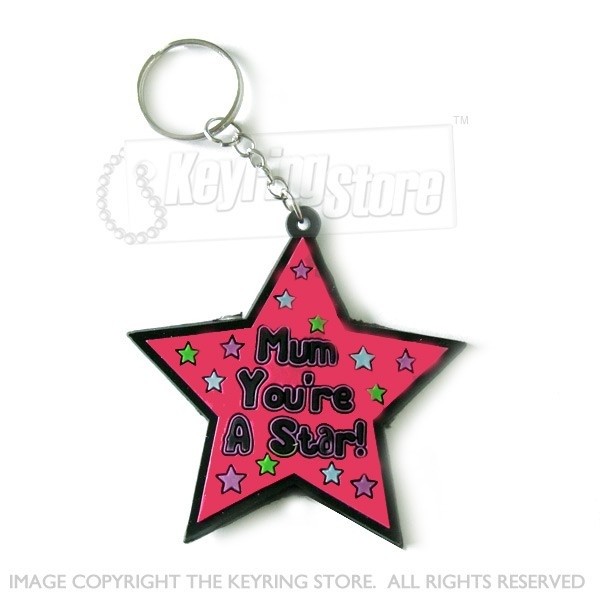 Mum You're A Star Keyring