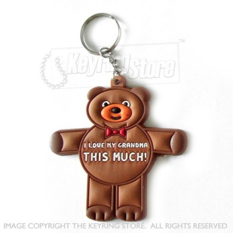 Love my grandma teddy keyring