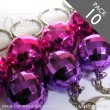 Premium Pink 'n' Purple Disco ball Keyrings - pack 10