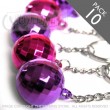 Premium Pink 'n' Purple Disco ball Keyrings - pack 10