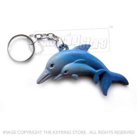 Dolphin Keyring (twin dolphins)