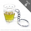 Beer Glass Keyring - Pack 6