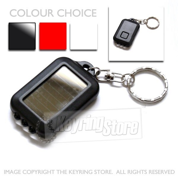 Solar LED torch keyring