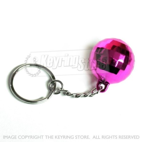 Pink Premium Disco ball keyring