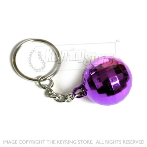 Purple Premium Disco ball keyring