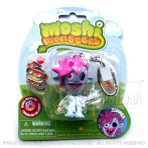 Moshi Monster Zommer Keyring (with charmling pendent)
