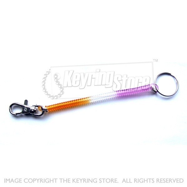 Mini Plastic/Metal Premium Clip Keyring (phone cord style)