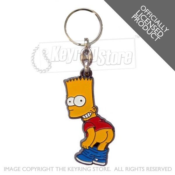 The Simpsons Keyring Keychain - Bart Bottom