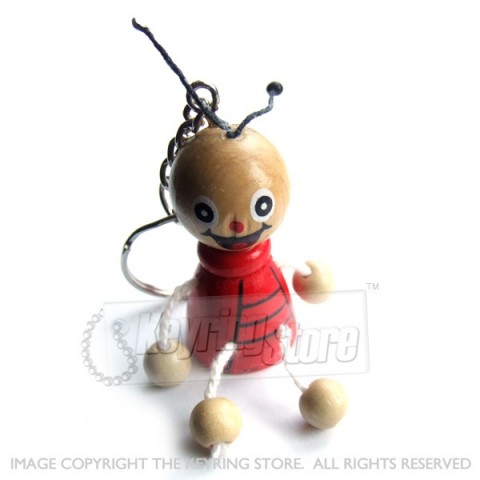 Wooden Bug Keyring