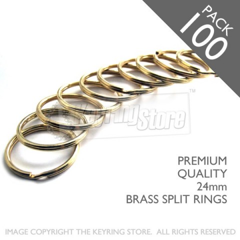 25mm Premium Brass Split Rings PACK 100