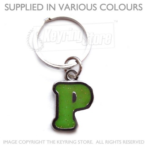 Letter P Keyring