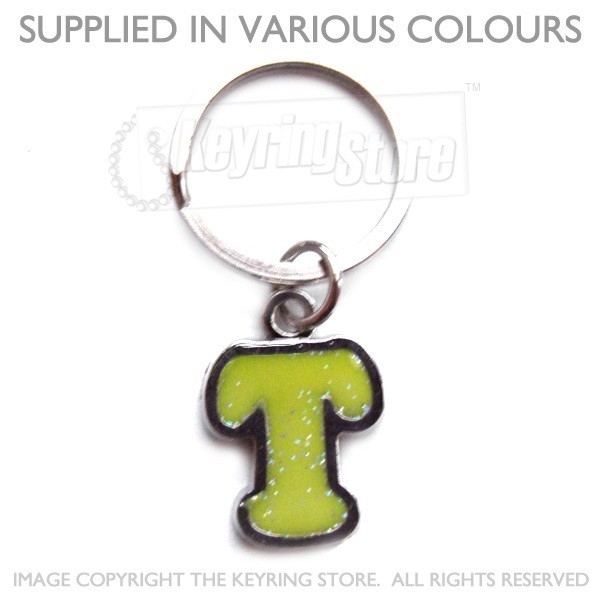 Letter T Alphabet Enamel Keyrings Letter Keychains The Keyring Store