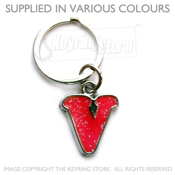 Letter V Keyring