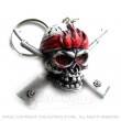 Skull & Cross Guns Keyring