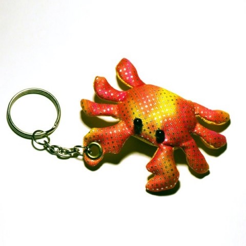 Crab Sand-filled keyring