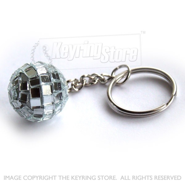 Mini Mirror Disco Ball Keyring - Glitter Ball