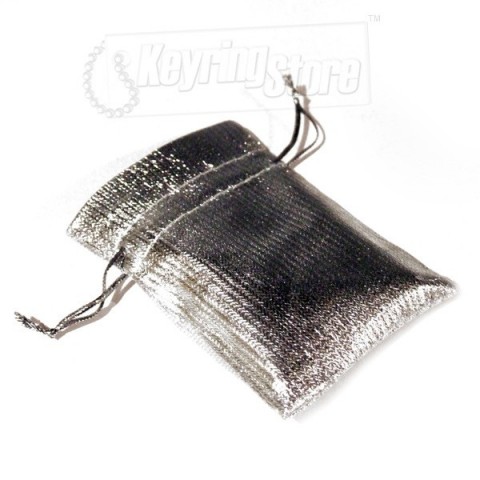 PACK 5 - (large) Luxury Silver Gift Pouches / Bags