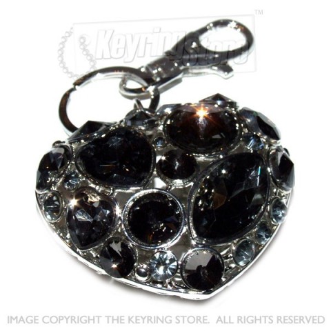 Heart Diamante Keyring