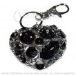 Heart Diamante Crystal Keyring