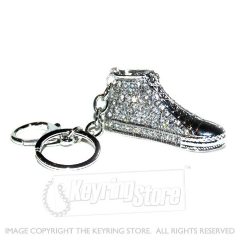 Sports Shoe Colour Diamante Crystal Keyring