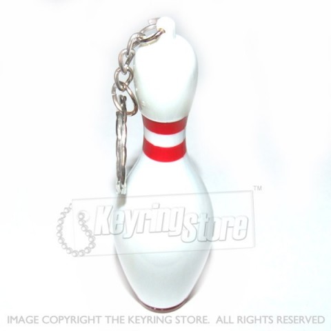 Bowling Skittle & Pen LED torch keyring