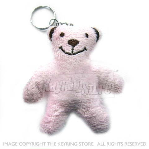 Pink Teddy Plush Keyring