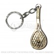 Tennis Racket Keyring - Gold Colour