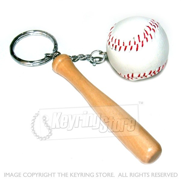 Baseball & Bat keyring