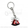 Christmas Bells Enamel Keyring (red)