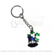 Christmas Bell Enamel Keyring (blue)