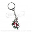 Christmas Mini Bells Enamel Keyring (red)