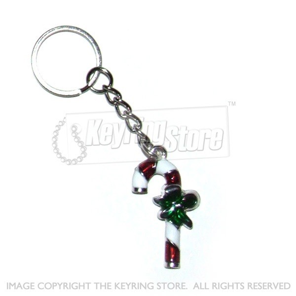 Christmas Candy Enamel Keyring