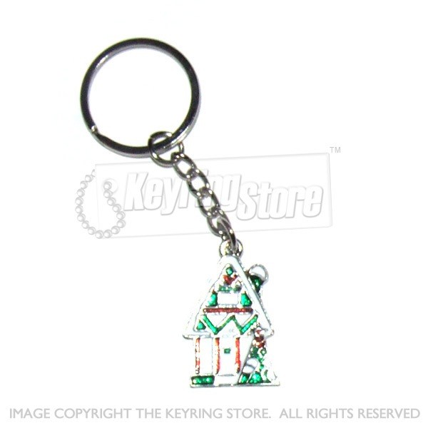 Christmas Candy House Keyring